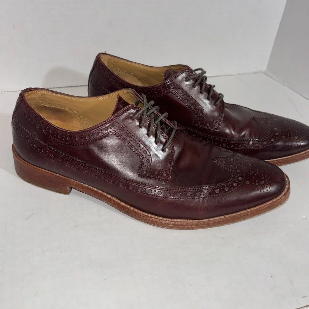 Cole Haan Z16103* Men's Lionel Longwing Brown Oxford‎ Dress Shoe Size 8.5 M